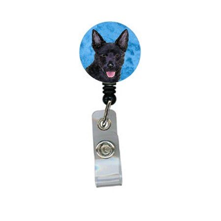 Carolines Treasures Australian Kelpie Retractable Badge Reel Or Id Holder With Clip SS4774-BU-BR